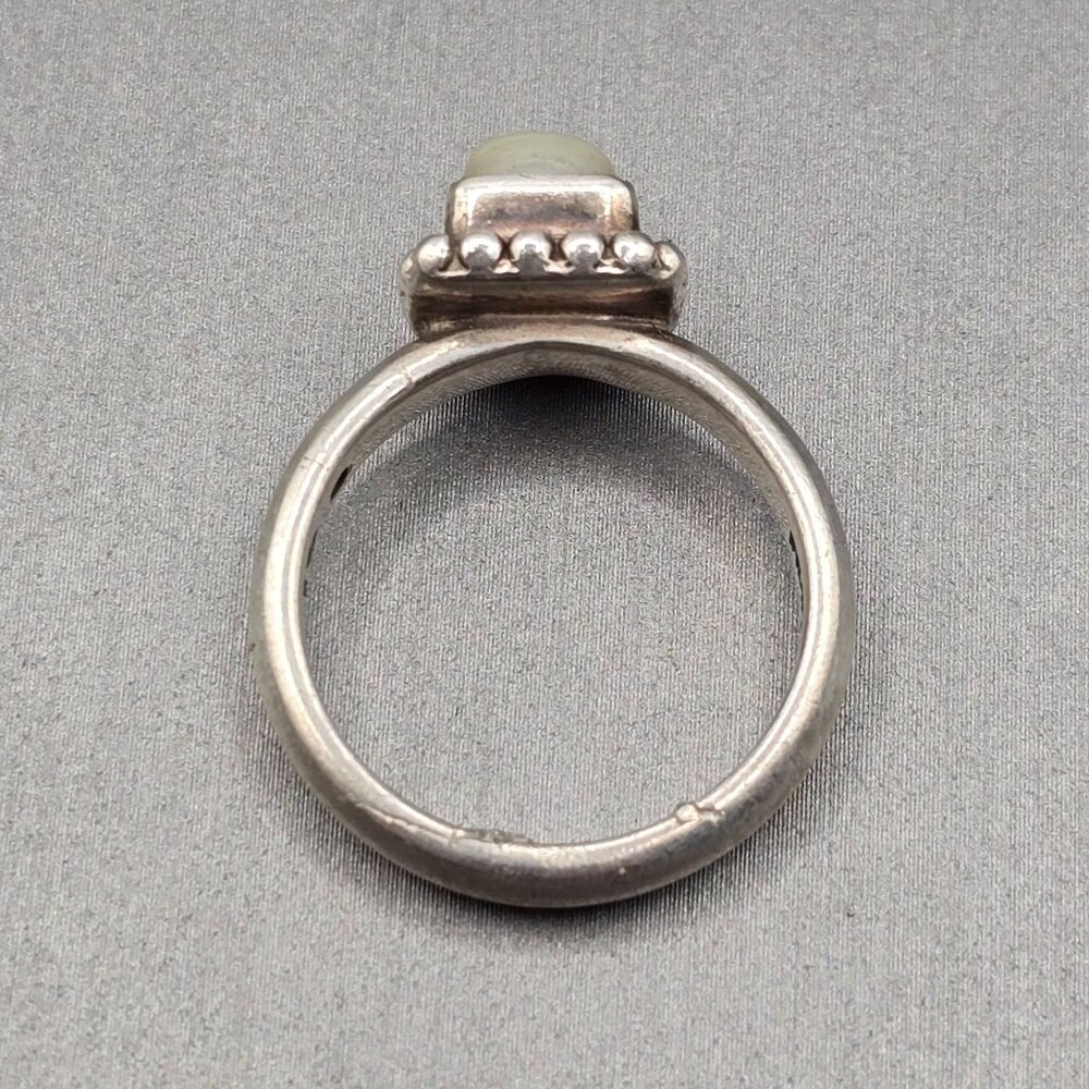 Retired Silpada Button Frame Mother of Pearl Ring Sterling Silver Size 7 - Picture 4 of 13